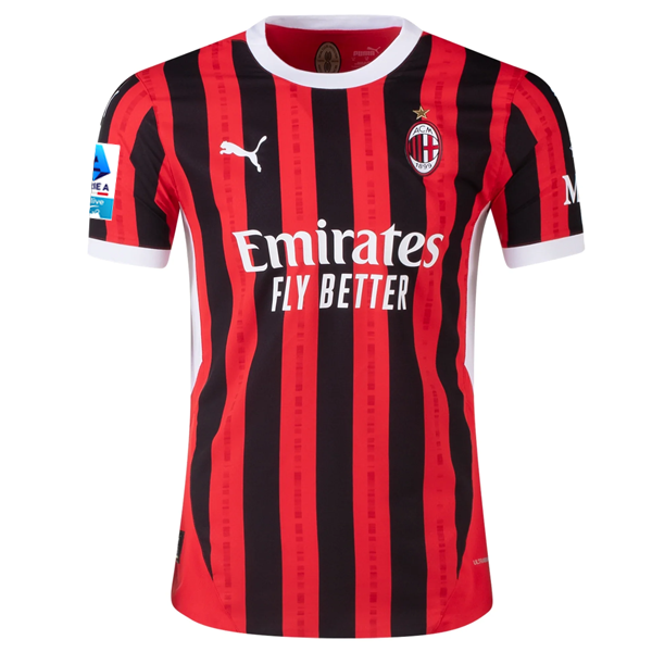 Puma AC Milan Yacine Adli Home Jersey w/ Serie A Patch 24/25 (Puma Red/Puma Black)