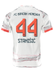 adidas Stanisic Away Jersey 25/26 w/ Sponsor + Meister Bundesliga Patch (White/Red]