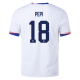Nike Mens United States Ricardo Pepi Match Home Jersey 24/25 (White/Obsidian)