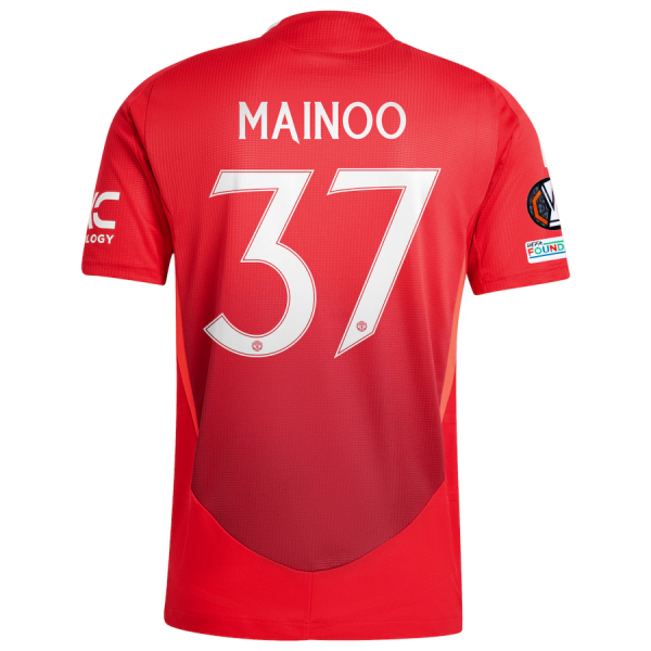 adidas Manchester United Kobbie Mainoo Home Jersey w/ Europa League Patches 24/25 (MUFC Red/Bright Red)