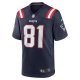 Men's New England Patriots Demario Douglas Nike  Navy  Game Jersey