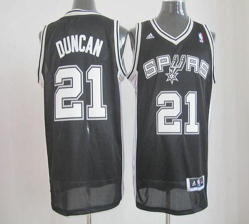 Men's Revolution 30 San Antonio Spurs #21 Tim Duncan Black Stitched NBA Jersey