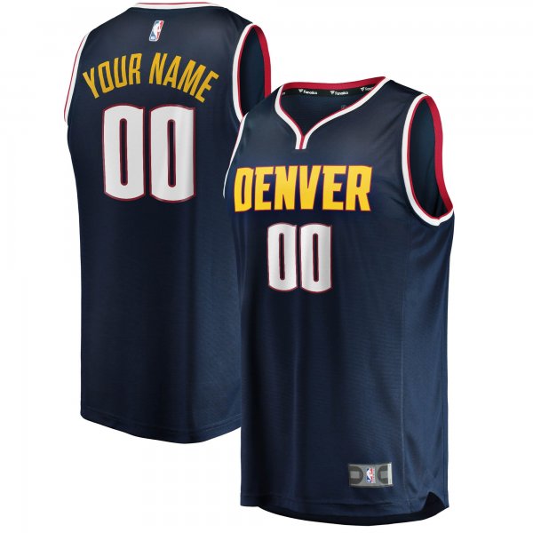 Men's Denver Nuggets Fanatics Navy 2018/19 Fast Break Custom Replica Jersey - Icon Edition