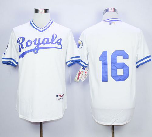 Kansas City Royals #16 Bo Jackson White 1974 Turn Back The Clock Stitched MLB Jersey