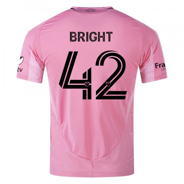 adidas Yannick Bright Inter Miami CF Home Jersey 25/26 w/ MLS Patches + Sponsor (Easy Pink)