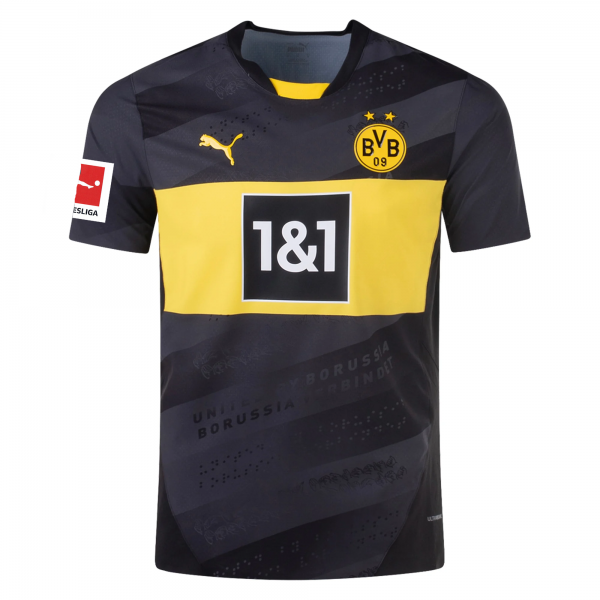 Puma Borussia Dortmund Karim Adeyemi Away Jersey w/ Bundesliga Patch 24/25 (Puma Black/Faster Yellow)