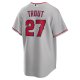 Men's Los Angeles Angels Mike Trout Nike Silver Road Replica Player Name Jersey