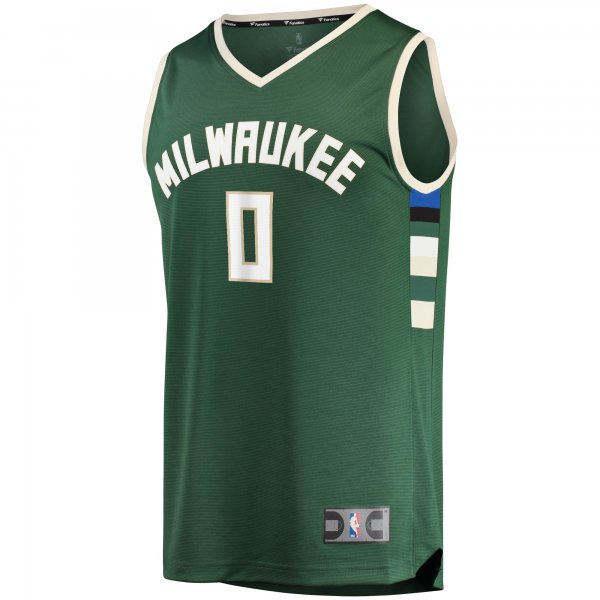 Men's Milwaukee Bucks Damian Lillard Fanatics Hunter Green Fast Break Player Jersey - Icon Edition