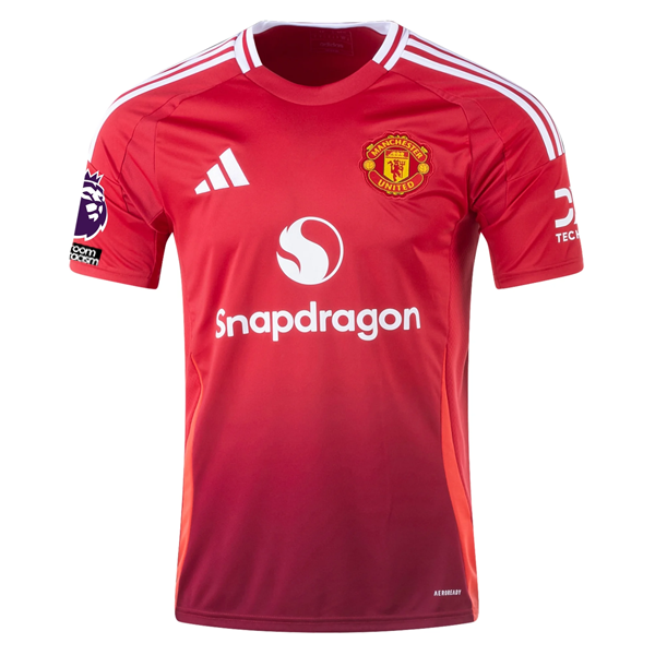 adidas Manchester United Home Jersey w/ EPL + No Room For Racism 24/25 (MUFC Red)