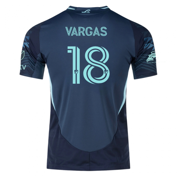 adidas O. Vargas Seattle Sounders Away Jersey 25/26 w/ MLS Patches & Sponsor (Aura Ink)
