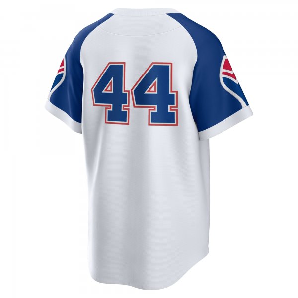 Men's Atlanta Braves Hank Aaron Nike White Home Cooperstown Collection Player Jersey