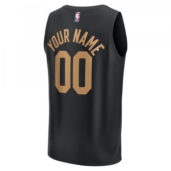 Men's Cleveland Cavaliers  Fanatics Black Fast Break Custom Jersey - Statement Edition