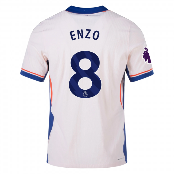 Nike Chelsea Enzo Fenandez Away Jersey w/ EPL Patch 24/25 (Guava Ice/Rush Blue)