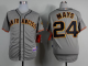 Men's San Francisco Giants #24 Willie Mays Grey Road Cool Base Stitched MLB Jersey