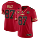 Men's Kansas City Chiefs #87 Travis Kelce Vapor Black Red Gold Limited All Stitched Jersey