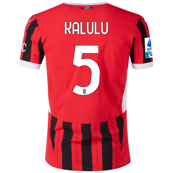 Puma AC Milan Pierre Kalulu Home Jersey w/ Serie A Patch 24/25 (Puma Red/Puma Black)