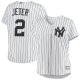 Women's New York Yankees Derek Jeter White Plus Size Replica Player Jersey