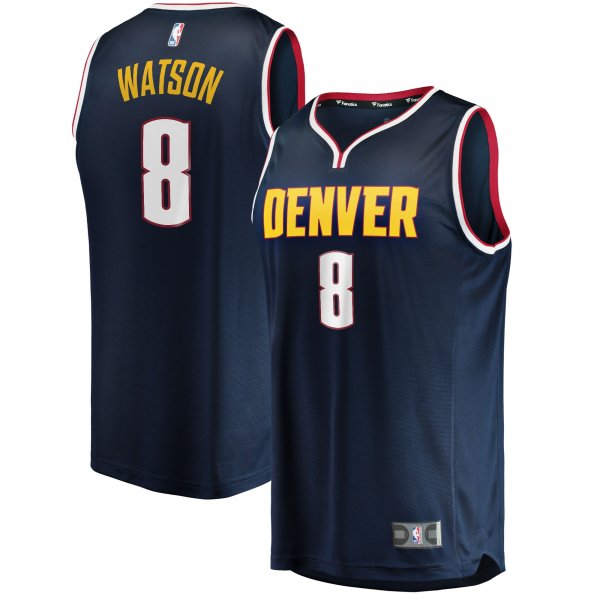 Men's Denver Nuggets Peyton Watson Fanatics Navy 2022 NBA Draft First Round Pick Fast Break Replica Player Jersey - Icon Edition