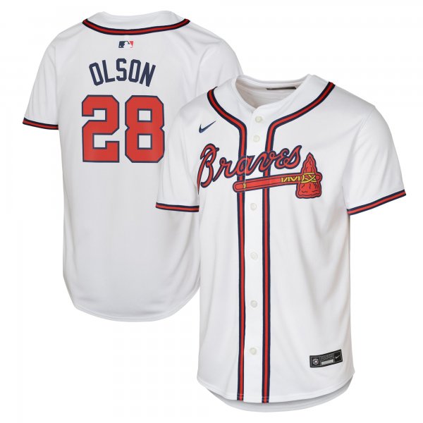 Youth Atlanta Braves Matt Olson Nike White Home Limited Player Jersey