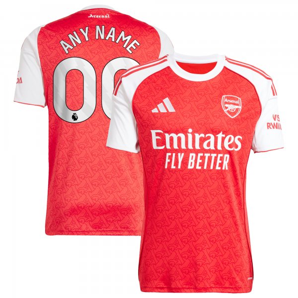 Arsenal adidas 2025/26 Home Replica Custom Jersey - Red