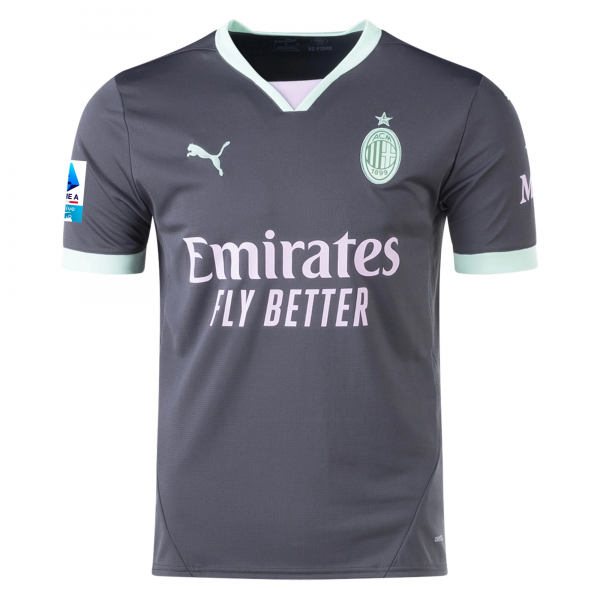 Puma AC Milan Marco Sportiello Third Jersey w/ Serie A Patch 24/25 (Shadow Gray/Fresh Mint)