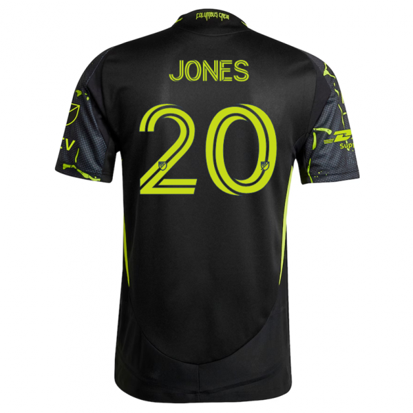 adidas Derrick Jones Columbus Crew Away Jersey w/ MLS Patches 25/26 (Black/Yellow)