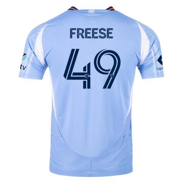 adidas Matt Freese New York City FC Home Jersey 25/26 w/ MLS Patches (Bahia Light Blue)
