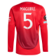 adidas Manchester United Harry Maguire Long Sleeve Home Jersey w/ Europa League Patches 24/25 (Red)