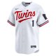 Men's Minnesota Twins Nike White #1 Dad Home Limited Jersey