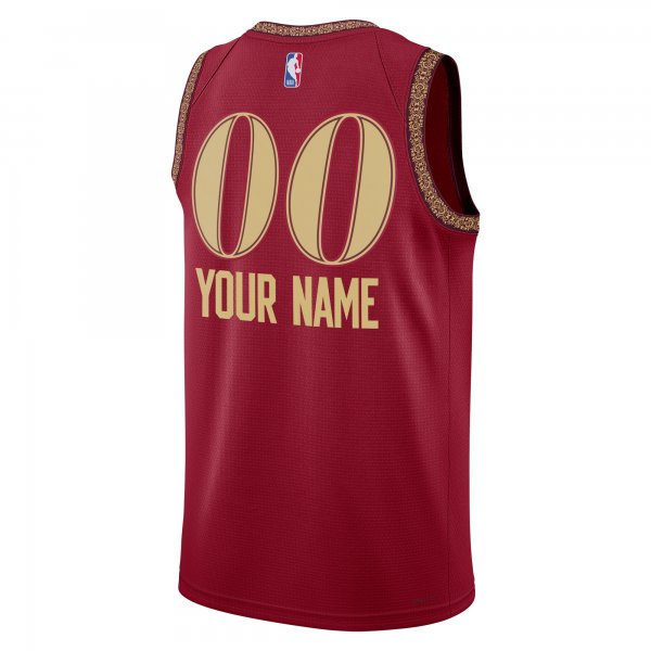 Unisex Cleveland Cavaliers  Nike Wine 2023/24 Custom Swingman Jersey - City Edition