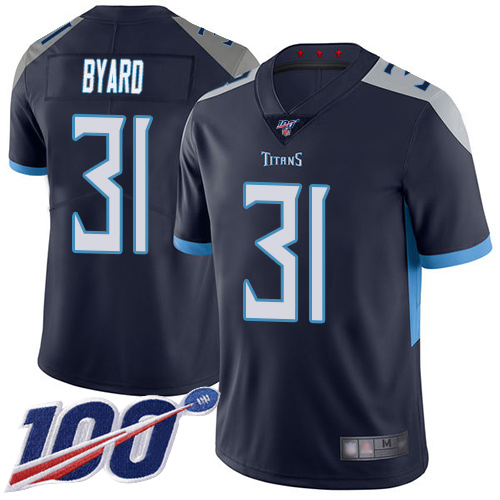 Tennessee Titans #31 Kevin Byard Navy Blue Team Color Men's Stitched NFL 100th Season Vapor Limited Jersey