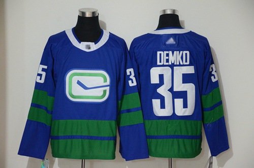 Vancouver Canucks #35 Thatcher Demko Blue Alternate Stitched NHL Jersey