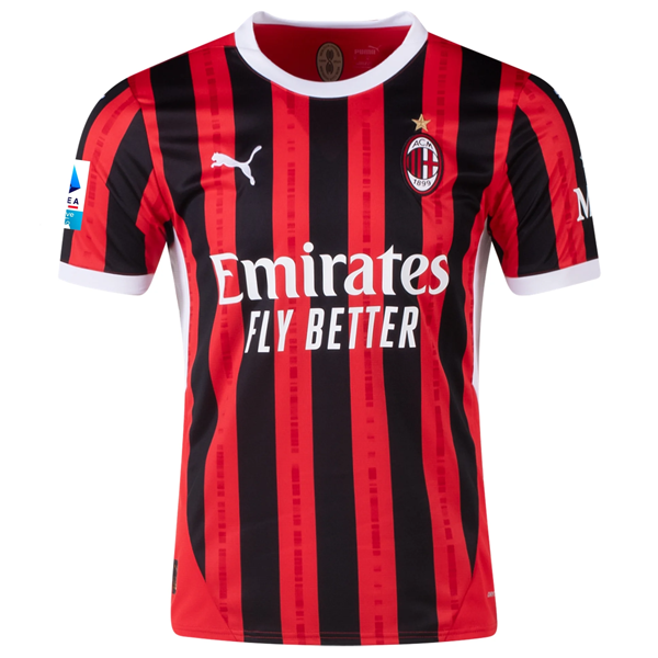 Puma AC Milan Strahinja Pavlović Home Jersey w/ Serie A Patch 24/25 (Puma Red/Puma Black)