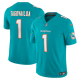 Men's Miami Dolphins #1 Tua Tagovailoa Nike Aqua Vapor F.U.S.E. Limited NFL Jersey