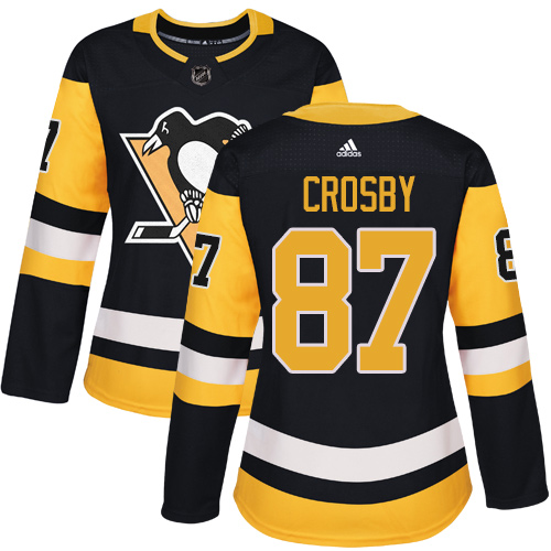 Adidas Pittsburgh Penguins #87 Sidney Crosby Black Home Women's Stitched NHL Jersey