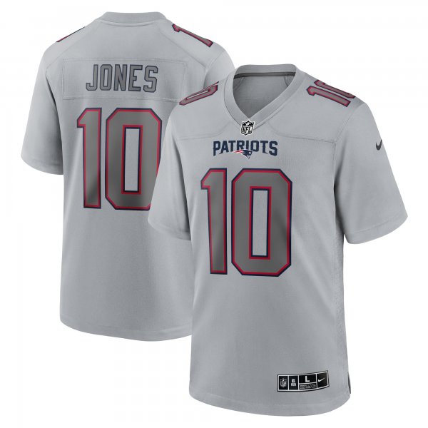 Men's New England Patriots Mac Jones Nike Gray Atmosphere Fashion Game Jersey