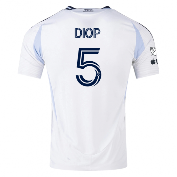 adidas San Diego FC Hamady Diop Away Jersey 25/26 w/ MLS & Apple Patch (White)