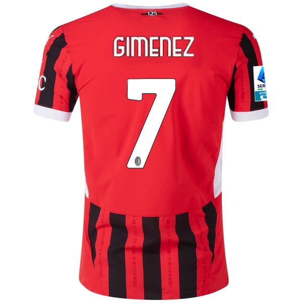 Puma AC Milan Santi Gimenez Home Jersey w/ Serie A Patch 24/25 (Puma Red/Puma Black)