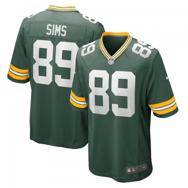 Men's Green Bay Packers Ben Sims Nike  Green Team Game Jersey