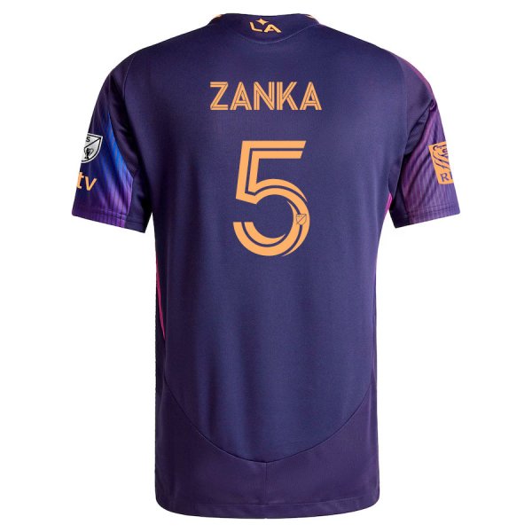 adidas Mathias Zanka LA Galaxy Away Jersey w/ MLS + Apple TV + RBC Sponsor 25/26 (Purple)