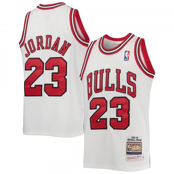 Youth Chicago Bulls Michael Jordan Mitchell & Ness White 1997/98 Hardwood Classics Jersey