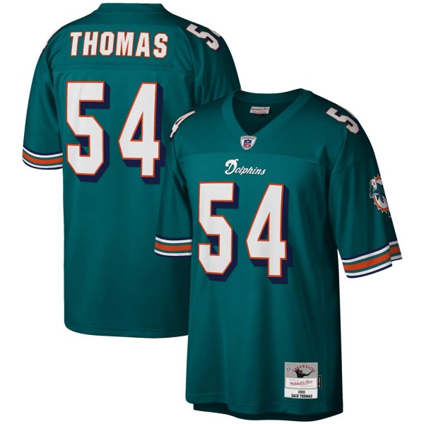 Men's Miami Dolphins Zach Thomas Mitchell & Ness Aqua Legacy Replica Jersey