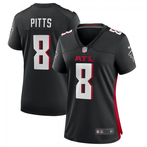 Women's Atlanta Falcons Kyle Pitts Nike Black 2021 NFL Draft First Round Pick Player Game Jersey