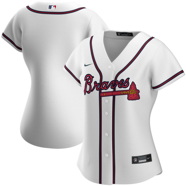 Women's Nike Atlanta Braves Blank White Home 2020 MLB Jersey