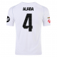 adidas Alaba Real Madrid Home Jersey w/ La Liga Patches 24/25 (White/Black)