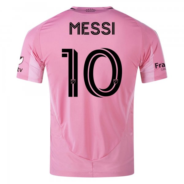 adidas Lionel Messi Inter Miami CF Home Jersey 25/26 w/ MLS Patches + Sponsor (Easy Pink)