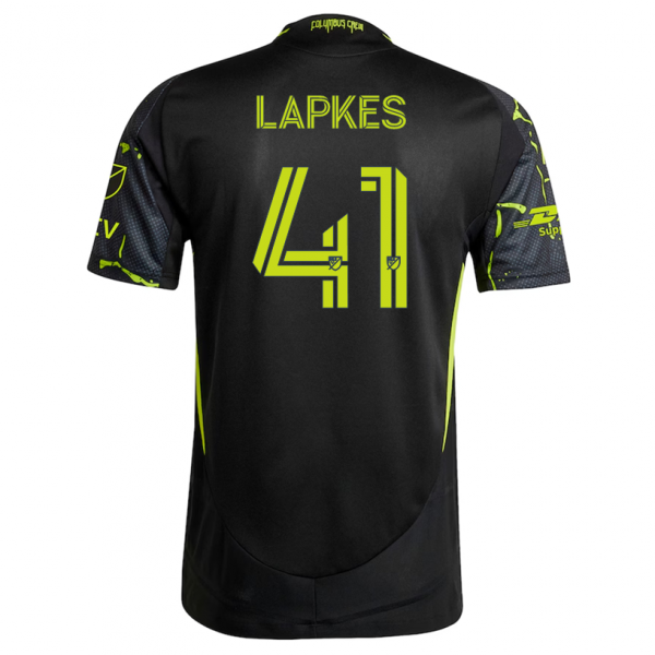 adidas Stanislav Lapkes Columbus Crew Away Jersey w/ MLS Patches 25/26 (Black/Yellow)