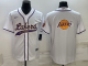 Men's Los Angeles Lakers White Baseball Jersey