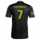 adidas Dylan Chambost Columbus Crew Away Jersey w/ MLS Patches 25/26 (Black/Yellow)