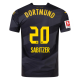 Puma Borussia Dortmund Marcel Sabitzer Away Jersey w/ Bundesliga Patch 24/25 (Puma Black/Faster Yellow)